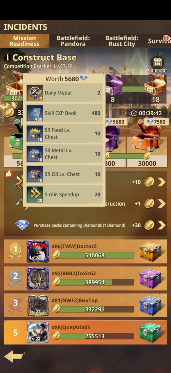 Mission Readiness 5680-value chest containing 480 Skill EXP Books