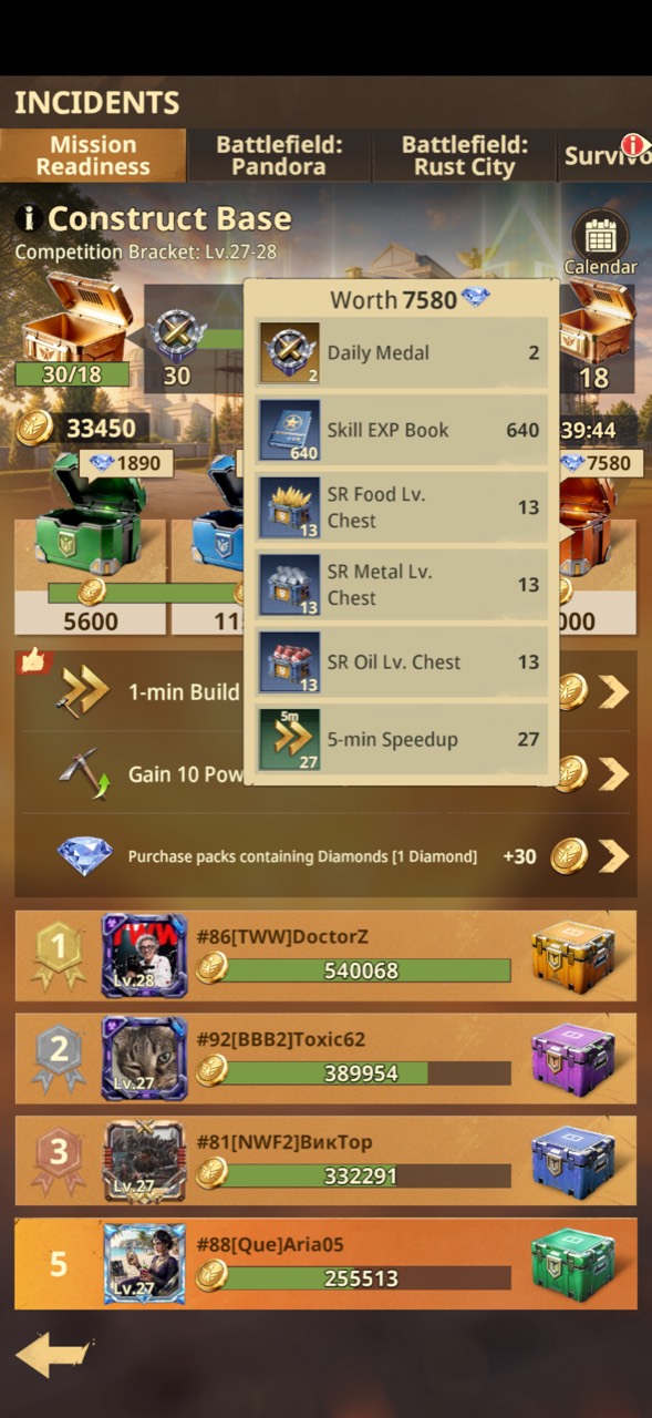 Mission Readiness 7580-value chest containing 640 Skill EXP Books